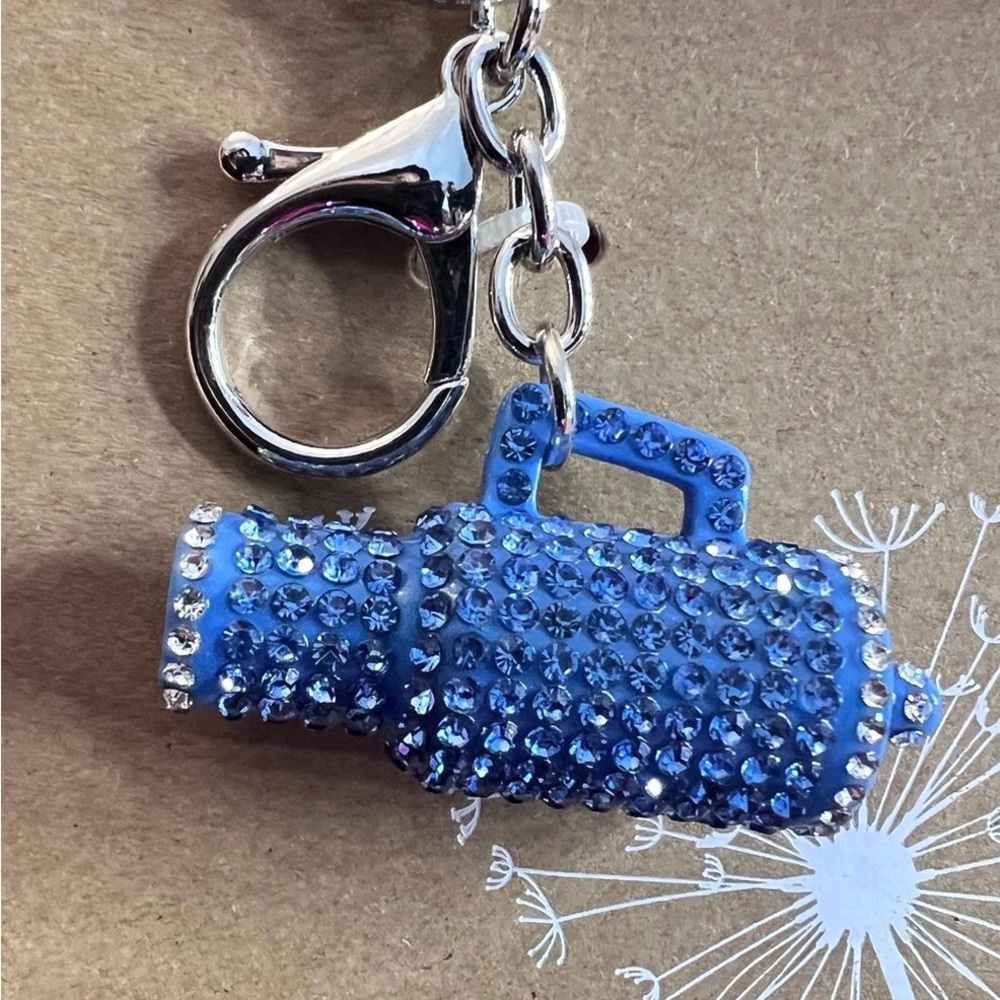 Blue Rhinestone Keychain Accessory - Picture 3 of 5